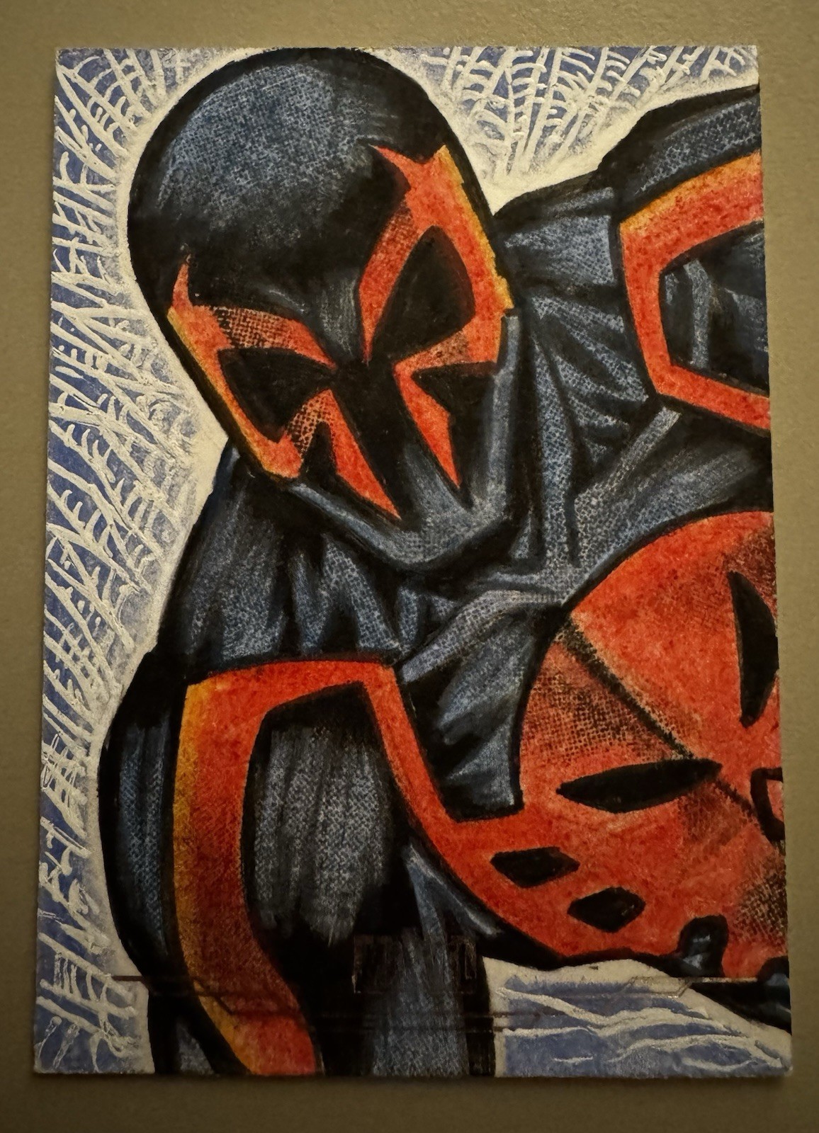 2026 Topps Chrome Marvel 1/1 Beautiful Spider-Man 2099 Sketch - John-Paul Howard
