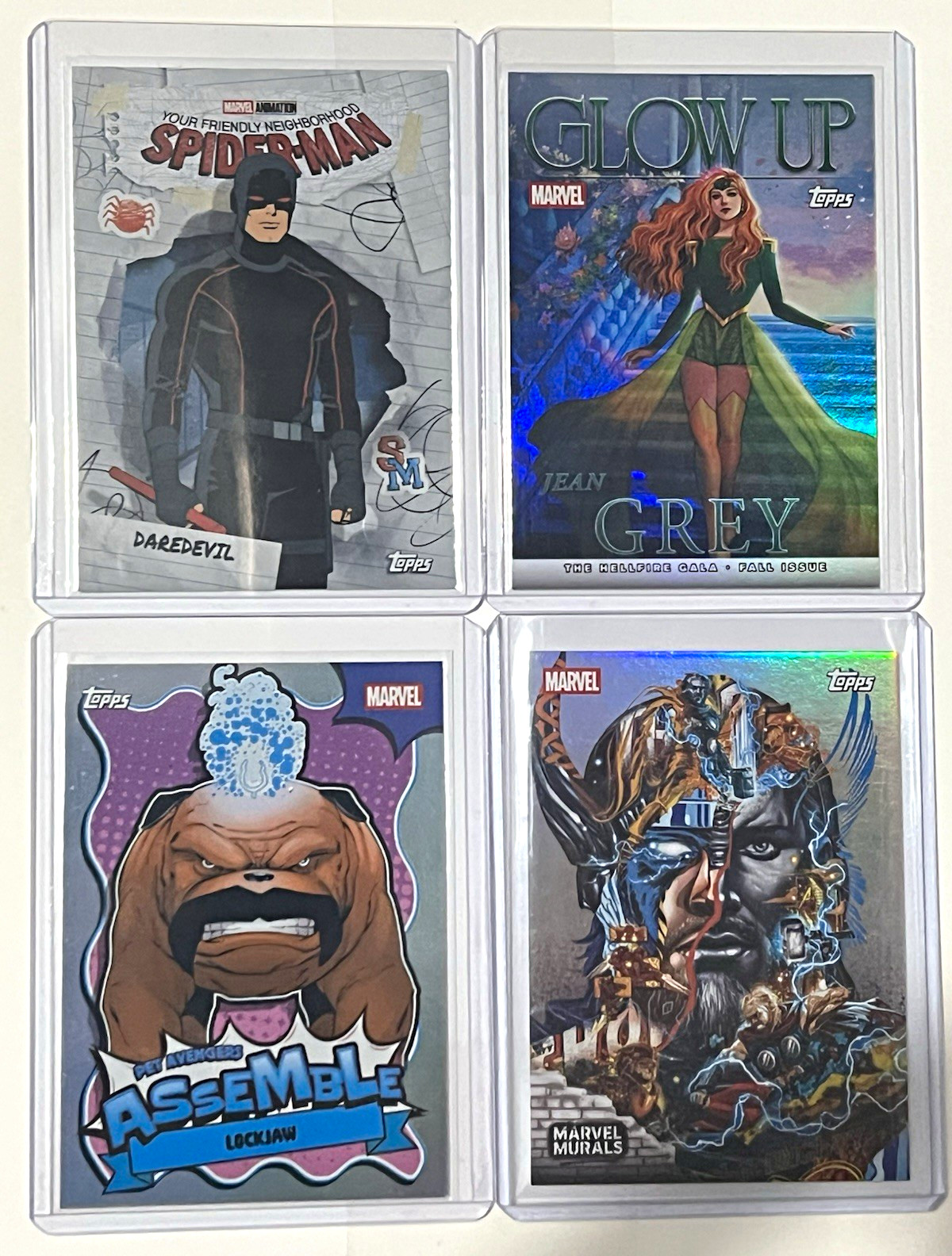 Topps 2026 Marvel Neon 8-Card Lot Daredevil Jean Grey Thor Terrax Hela Venom