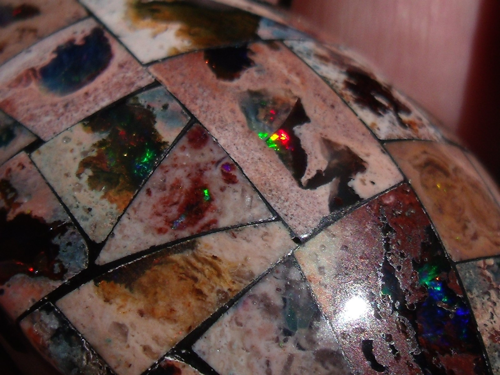 355 CTS Black Obsidian Turtle with a Mosaic shell of Cantera Fire Opal Inlay
