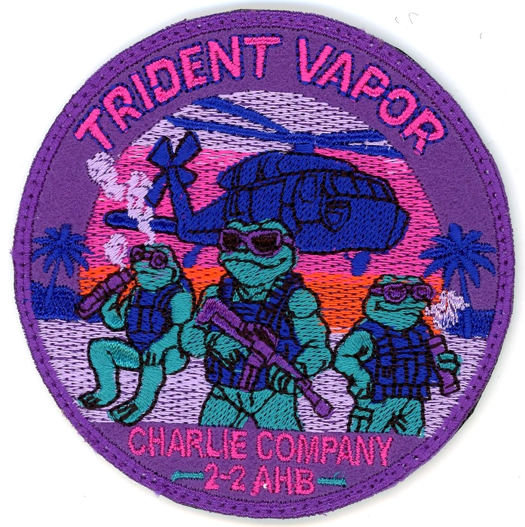 US Army Aviation Patch: C Company 2nd Battalion 2nd Aviation Trident Vapor