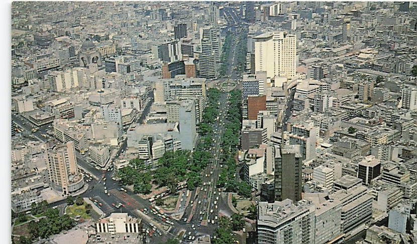 Postcard Mexico: Panoramic Air View, Mexico City