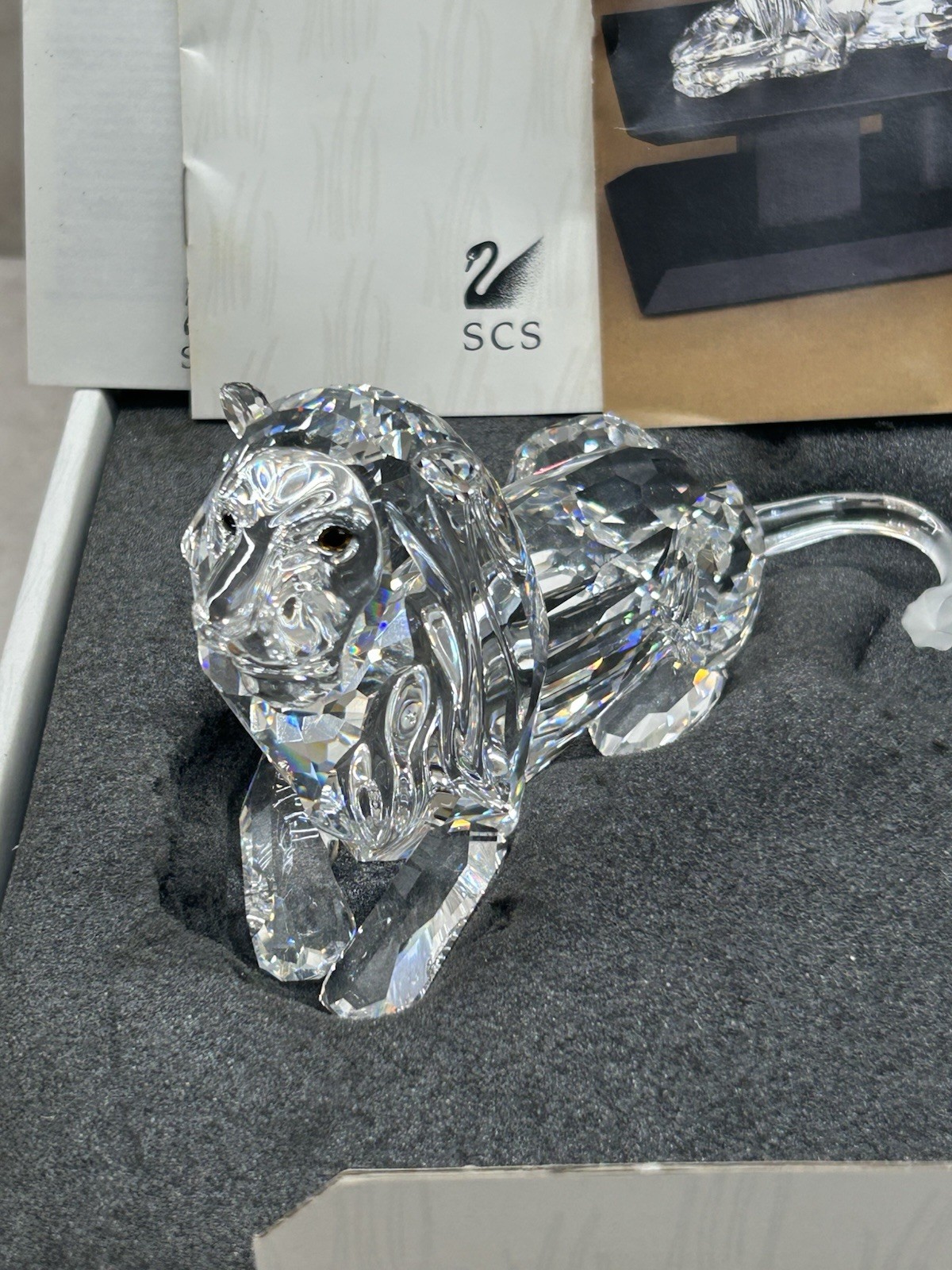 Vintage Swarovski Crystal 1995 SCS AE “Inspiration Africa” The Lion. Box. COA