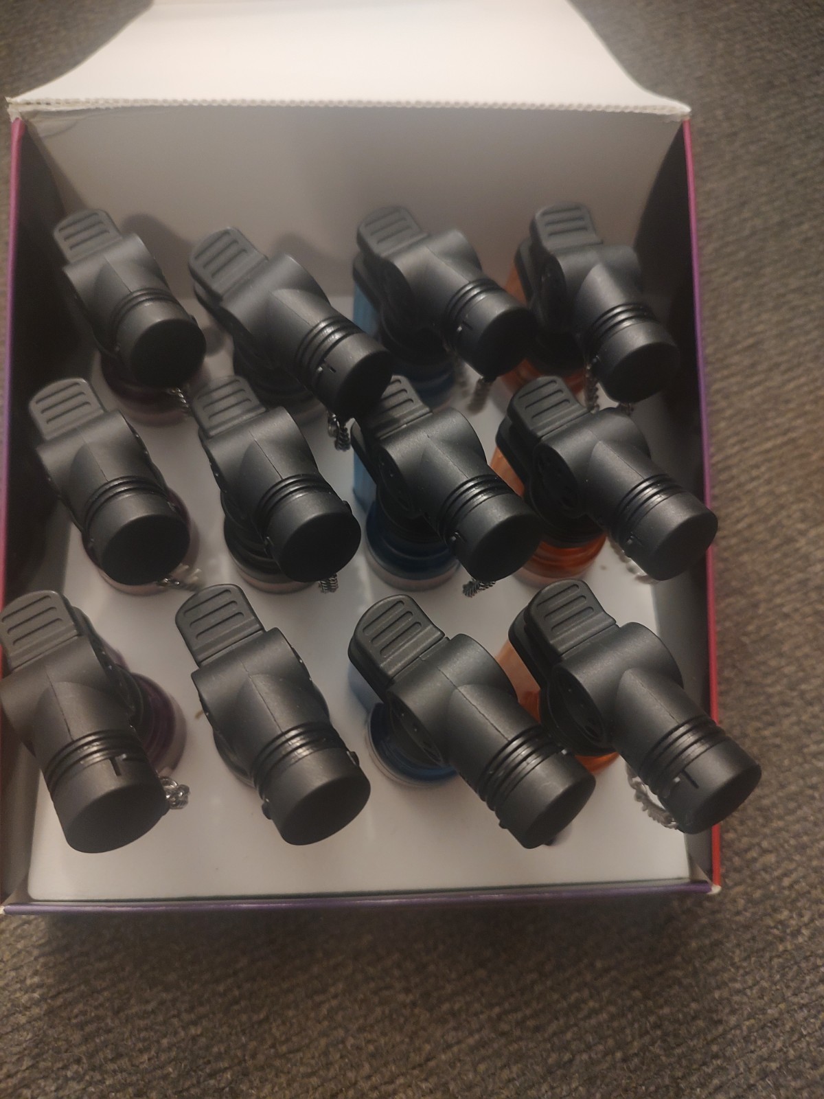 Tray of 12 Djeep Turbo Lighters Refillable