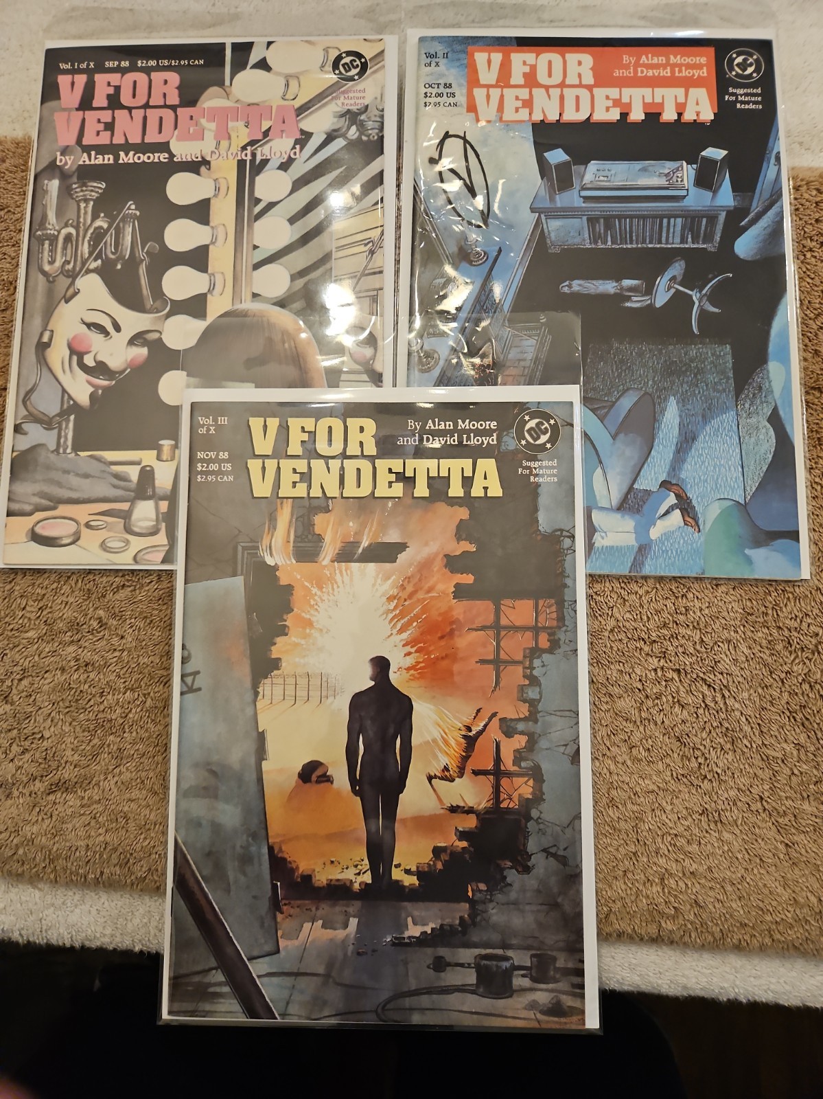 V for Vendetta #1-10 Comic Book Series (DC, 1988) Complete Set