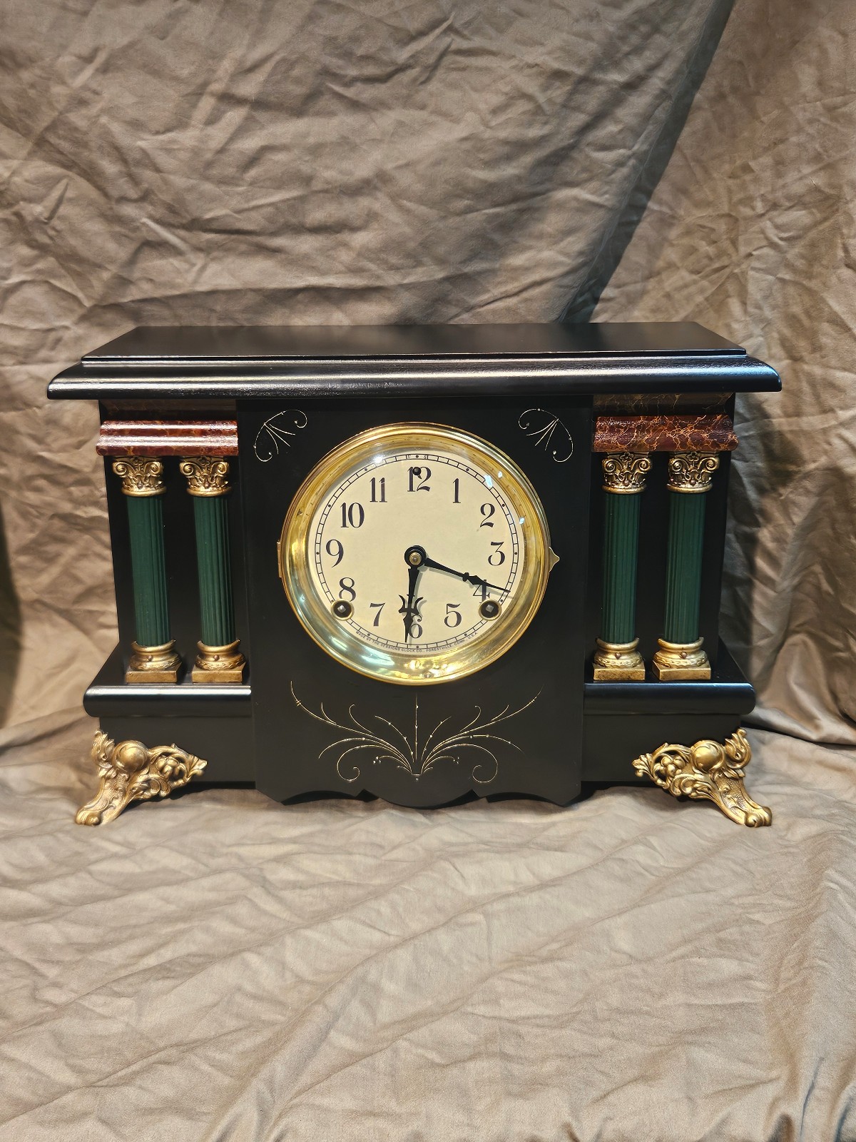 Antique Sessions Mantel Clock © 1910 Original Movement Restored