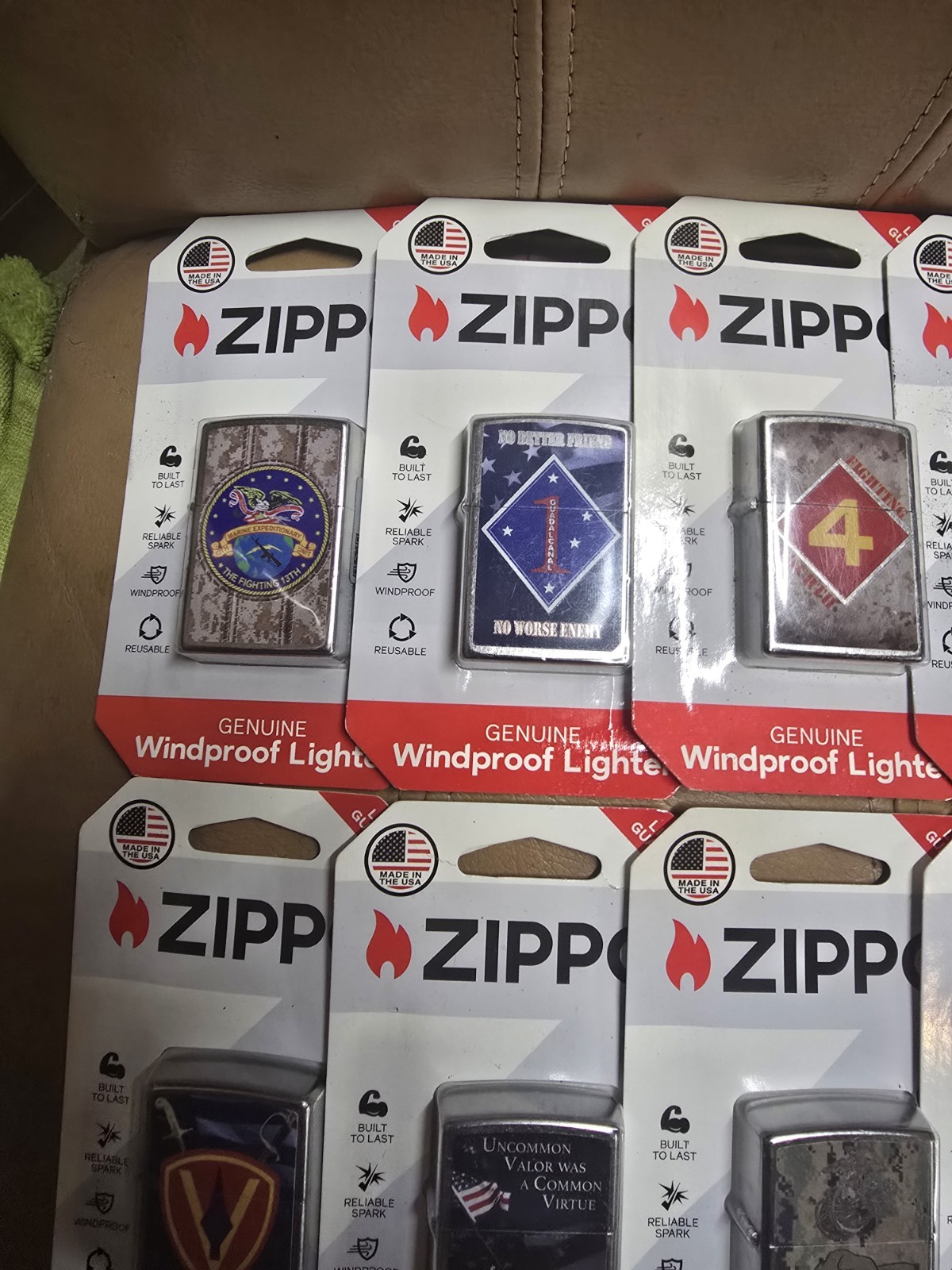 Bradford Exchange Zippo USMC U.S. Marine Corps lot of 10 lighters