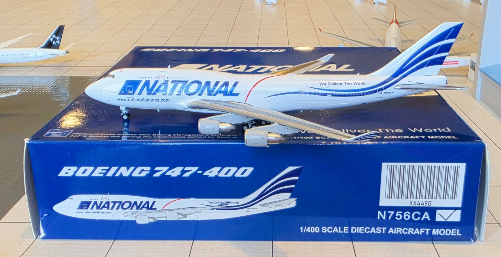 NATIONAL AIRLINES 747-400F 1/400 JC WINGS N756CA