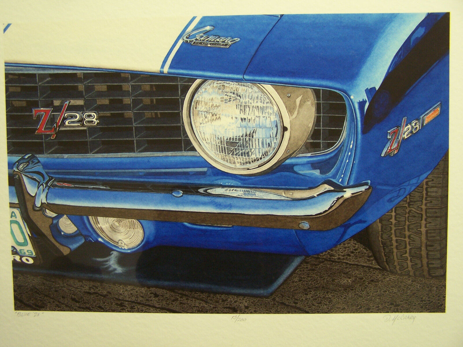 1969 CHEVROLET CAMARO Z/28 ART DZ 302 SUPER SPORT 350 396 LEMANS BLUE MAN CAVE