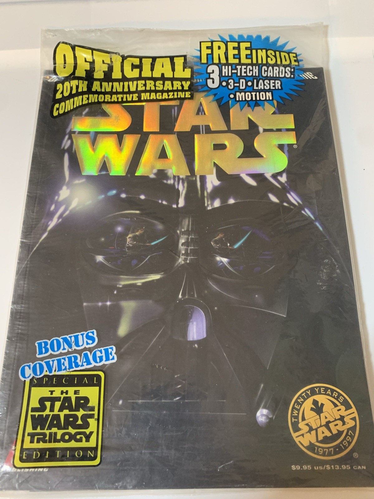 Official Star Wars 20th Anniversary Commemorative Magazine Sealed W Trading Card