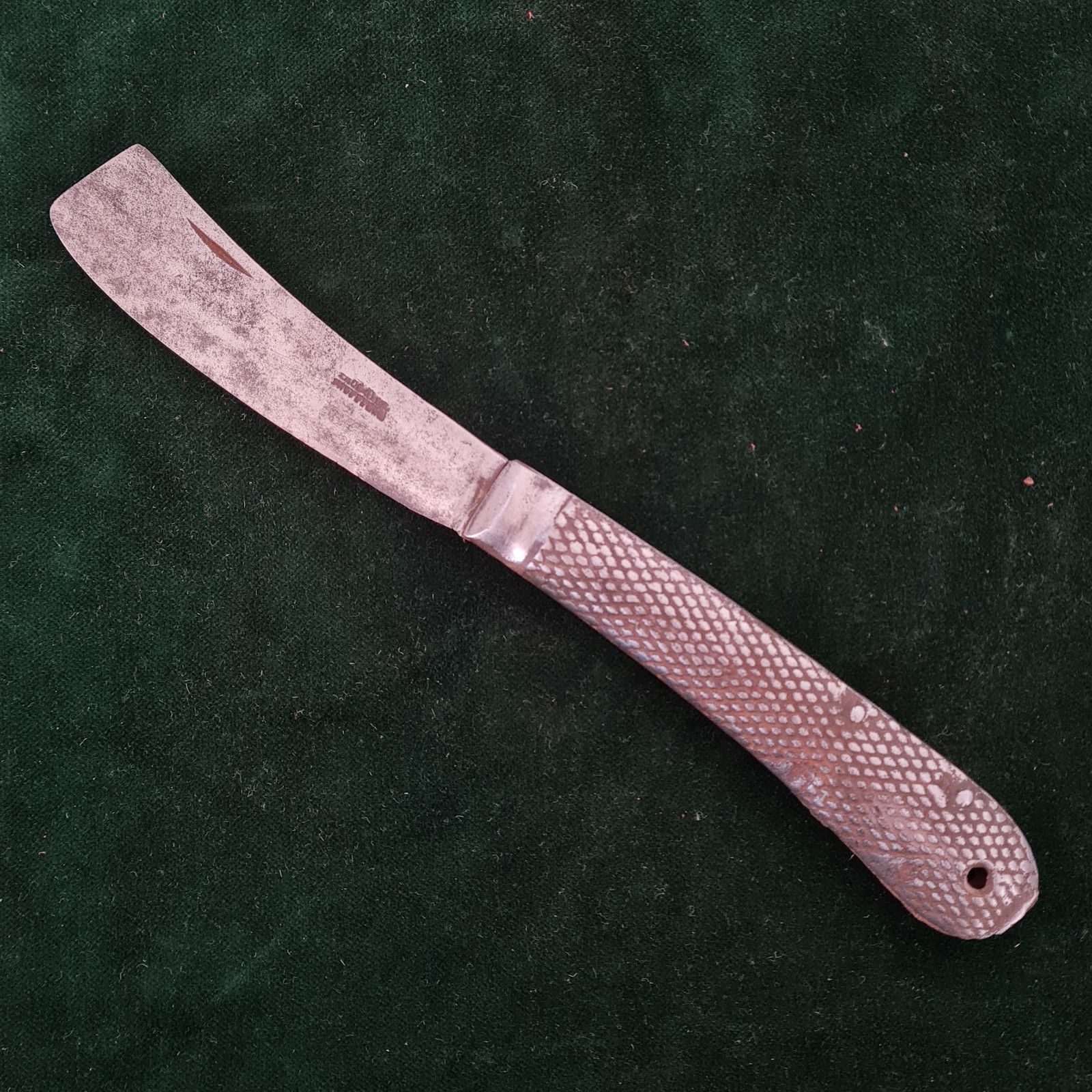 Vintage antique all steel  Sheffield knife stamped working folding knife 9\