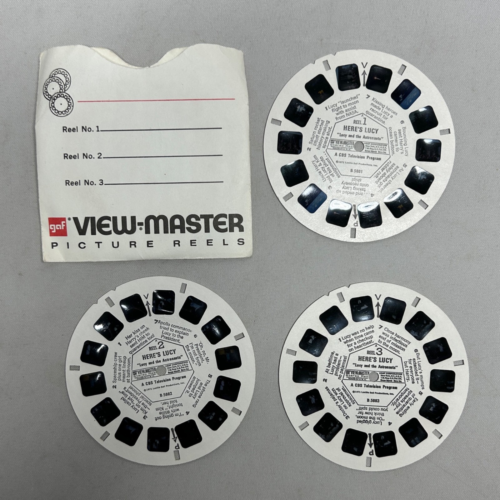 Vintage Here\'s Lucy View-Master Reels x 3 Colour 1971 **No View-Master**