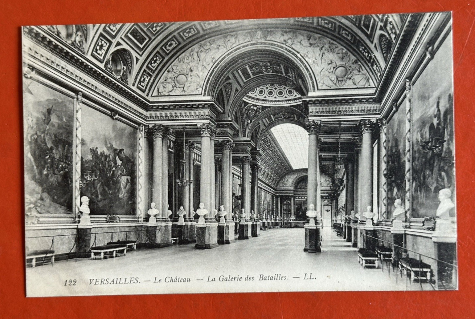 1909 VERSAILLES FRANCE Antique Postcard~ LA GALERIE DES BATAILLES