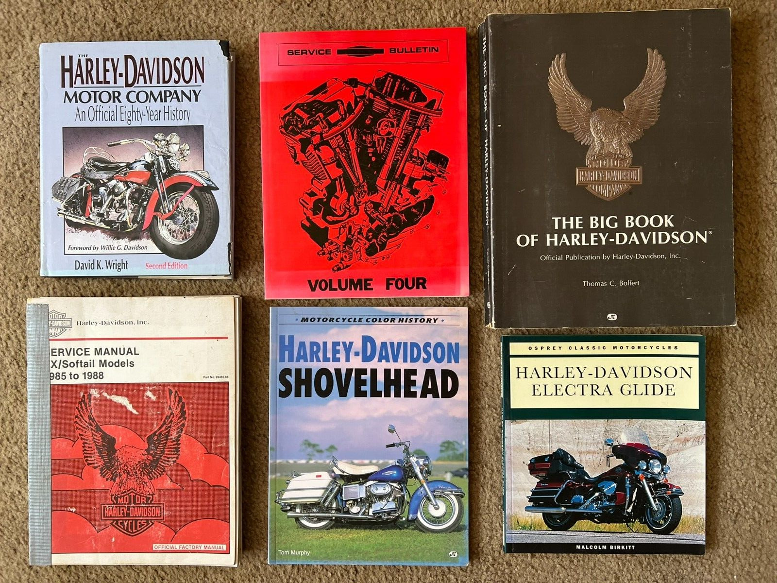 HARLEY MOTORCYCLE BOOKS (6)