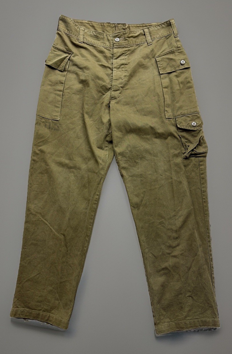 Genuine Original Israeli Army IDF Uniform Pants Size Large With Insignia (1991)