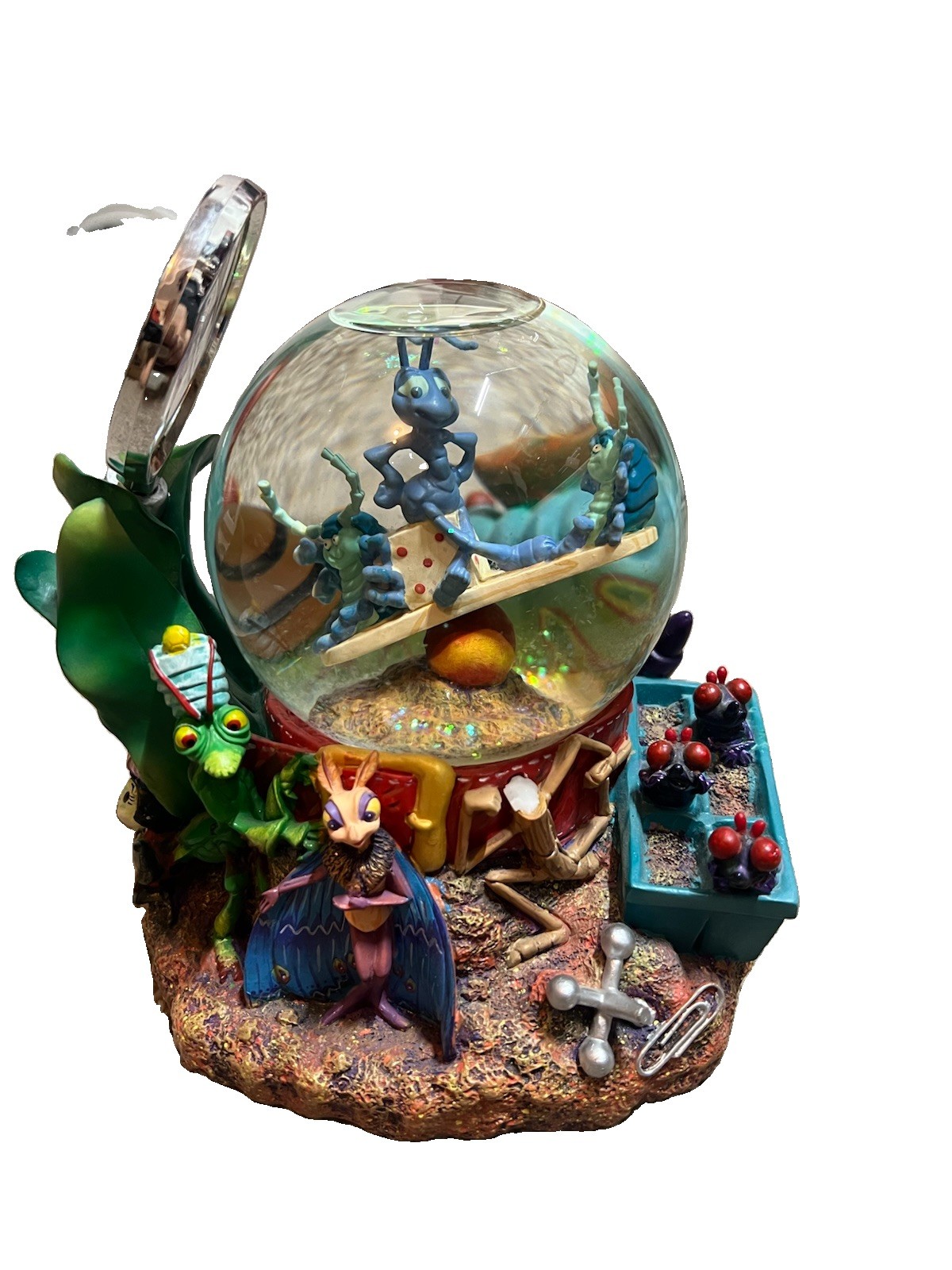 RARE Disney Pixar A Bug’s Life Musical Snow Globe  Working