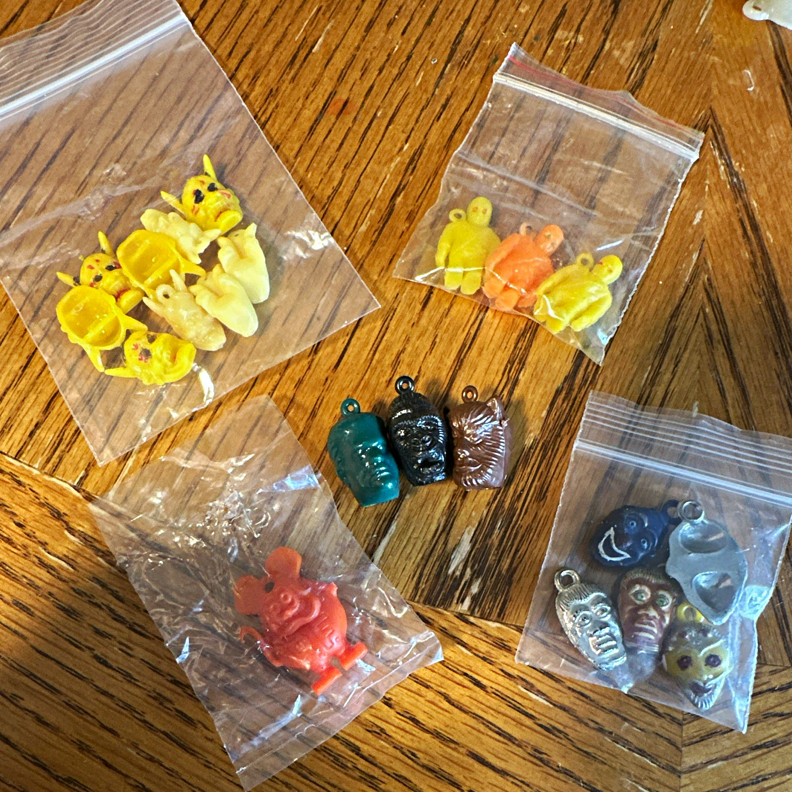Vintage 1950s-1970s Gumball & Cracker Jack Charms Lot Devil Heads, Topo Gigio