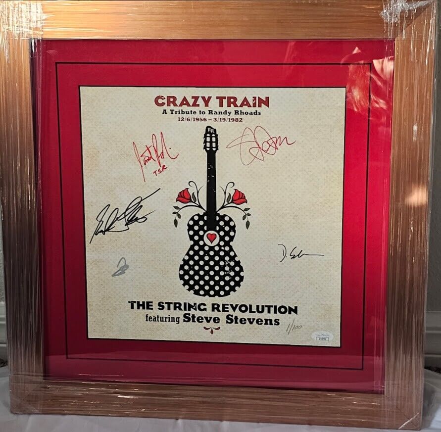The String Revolution Crazy Train Randy Rhodes Tribute Steve Stevens Signed LP