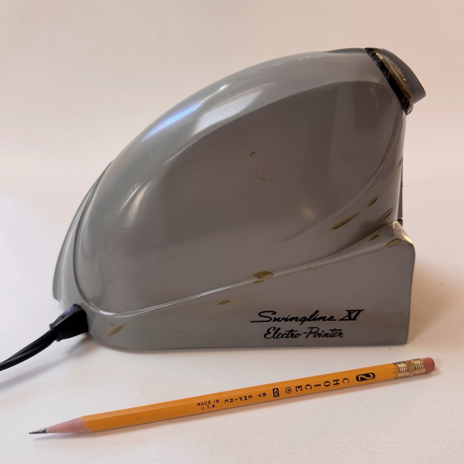 Vintage Swingline XI Electro Pointer Pencil Sharpener MCM Machine Age WORKS