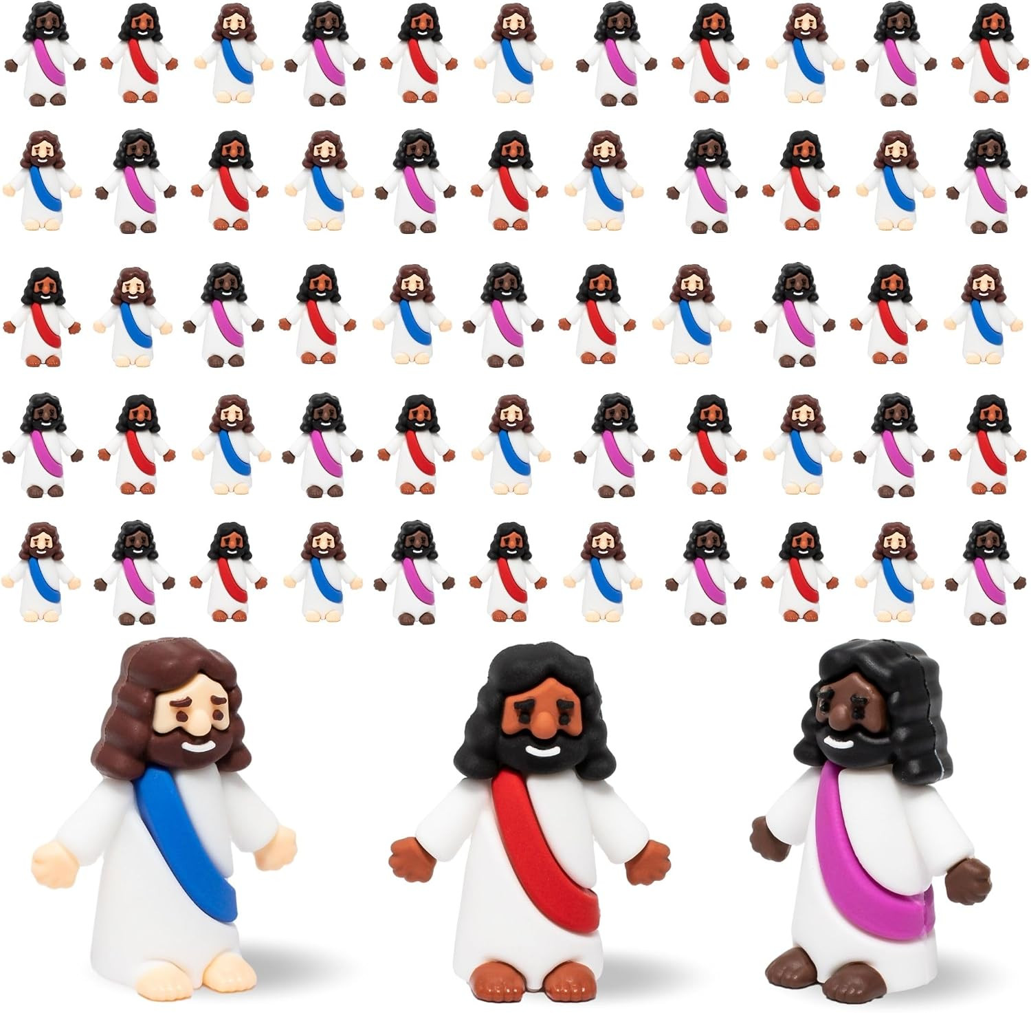 50Pcs Mini Jesus Figures Religious Party Favors Easter Crafts