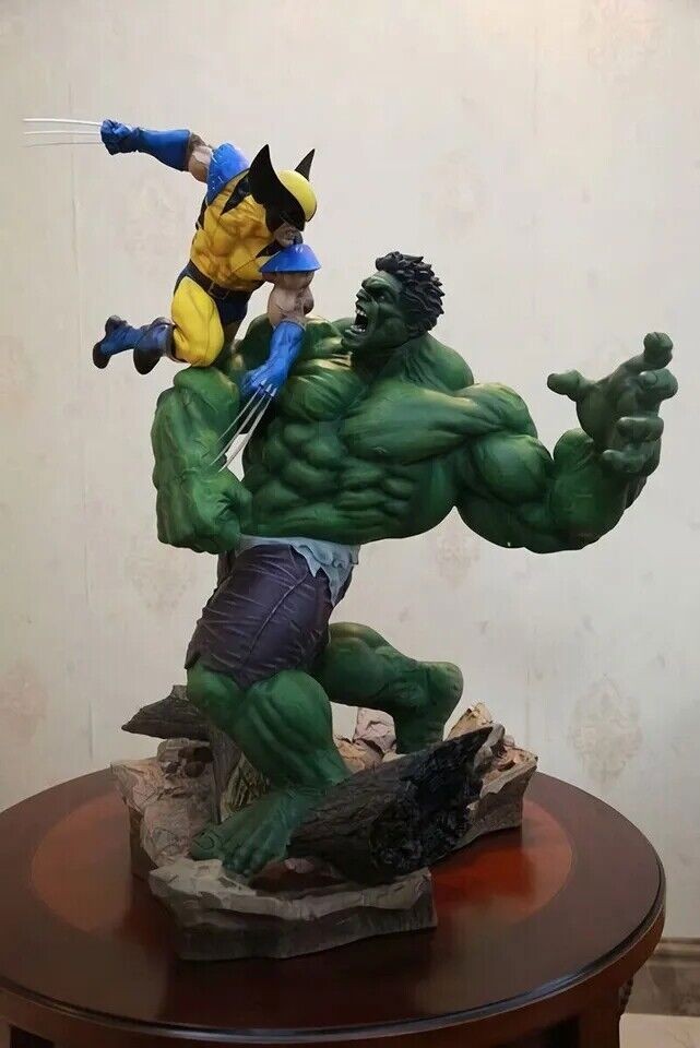 Hulk VS Wolverine PVC Figure Statue Model Toy Collection Gift Stock 13''