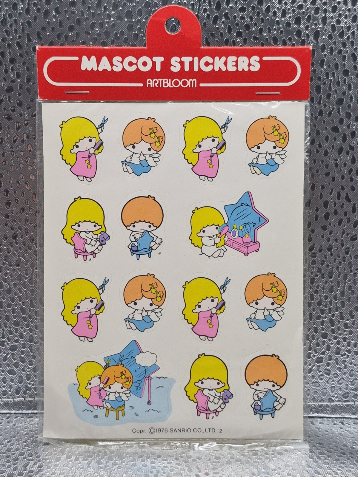 Vintage 1976 Sanrio Co. Mascot Stickers, Artbloom, Sealed