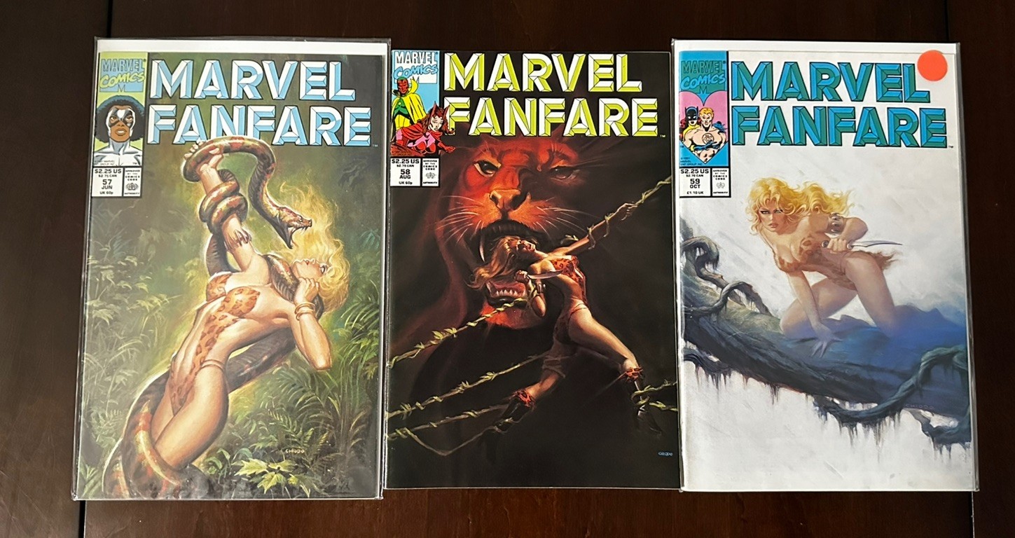 Marvel Fanfare comic Lot (11 Books) 1 42 47 57 59 59 Rare Shanna Late Issues MCU