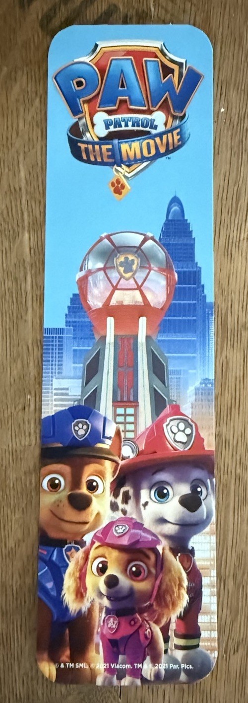 Paw Patrol  THE MOVIE Nickelodeon Bookmark