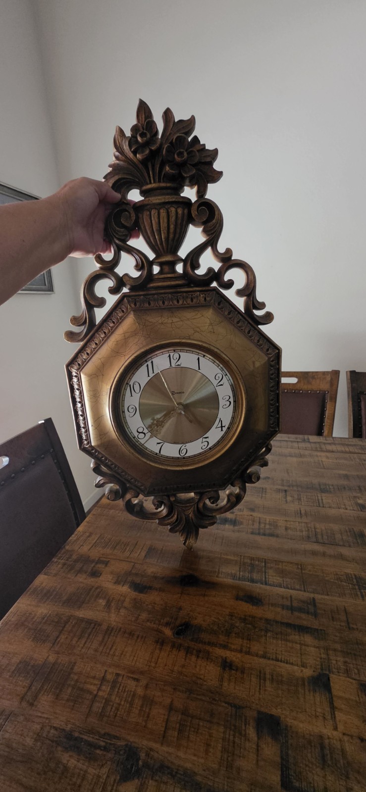Rare VINTAGE  Syroco 4780 wall clock