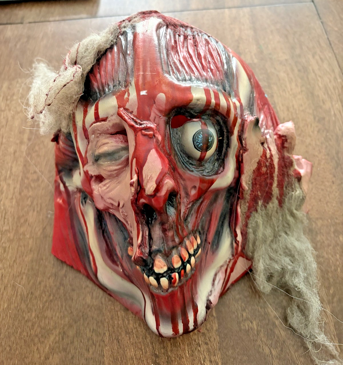 Vintage 1989 Distortions Unlimited Gore Horror Mask Eyeball Latex Halloween 10x8