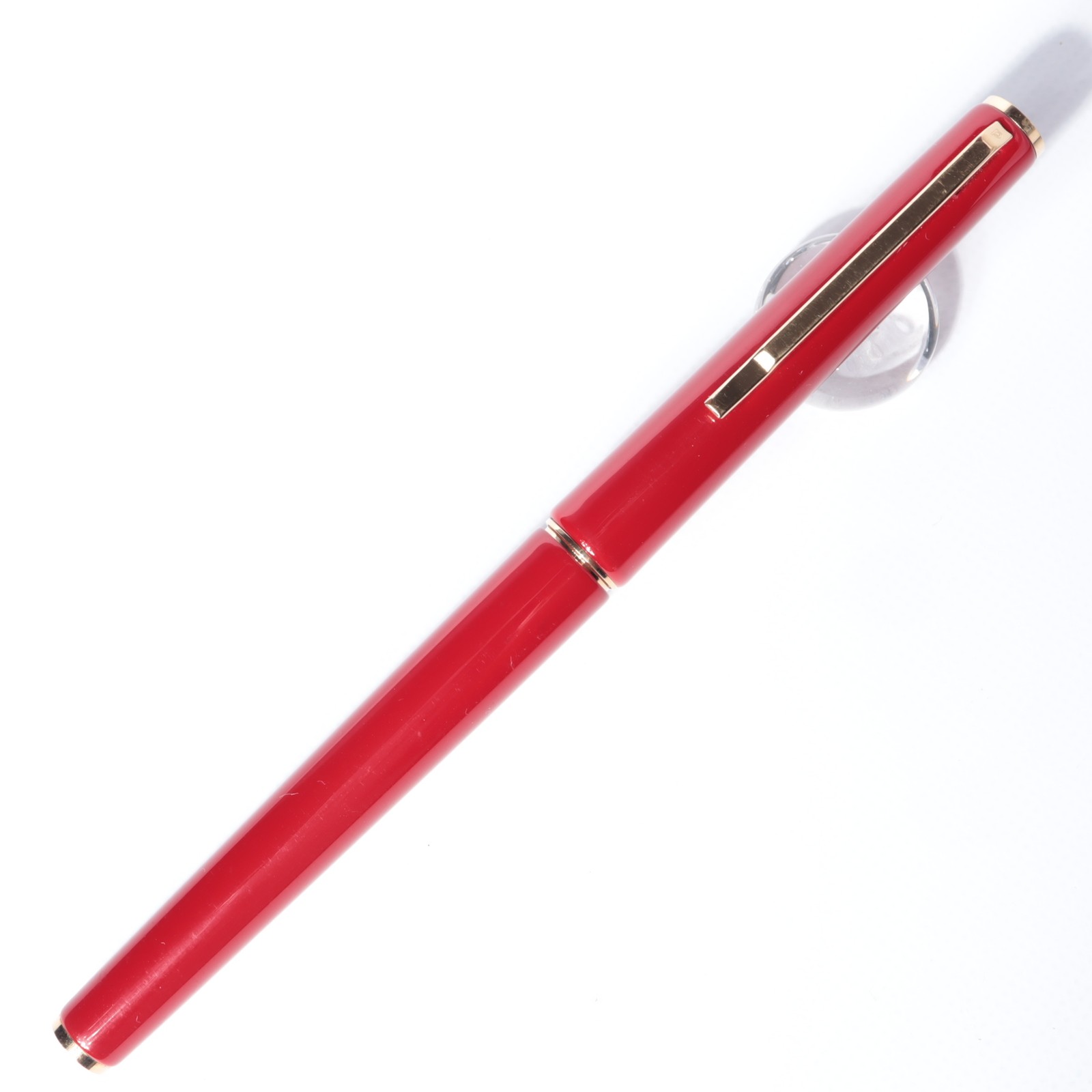 Platinum 14K Vintage Fountain Pen 14K Nib F Fine Red Gold Used