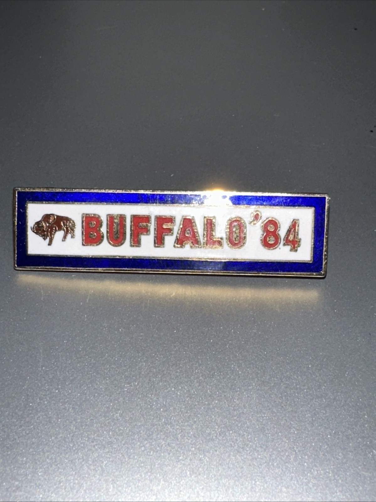 Vintage University At Buffalo New York Enamel Bar Pin Alumni 1984 Graduate 