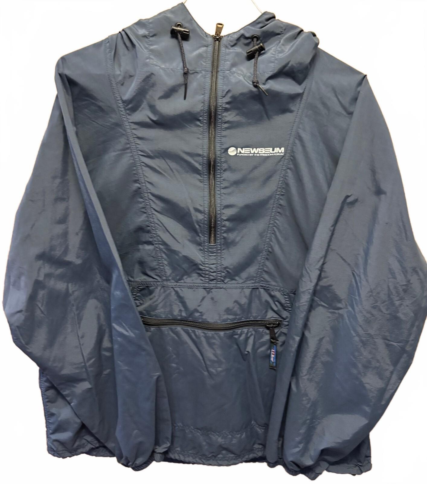 Vintage L.L. Bean Newseum Freedom Forum Anorak Jacket Men’s XL Navy