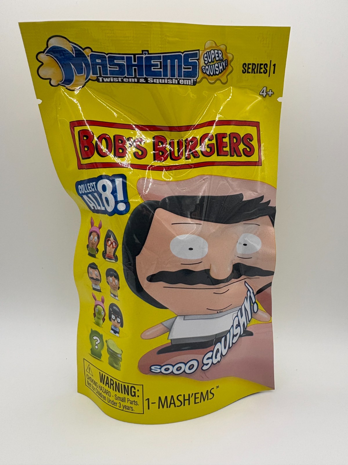 Mash'Ems-Bob's Burgers Series 1 Super Squishy-Mystery-Sealed-Still in Packaging