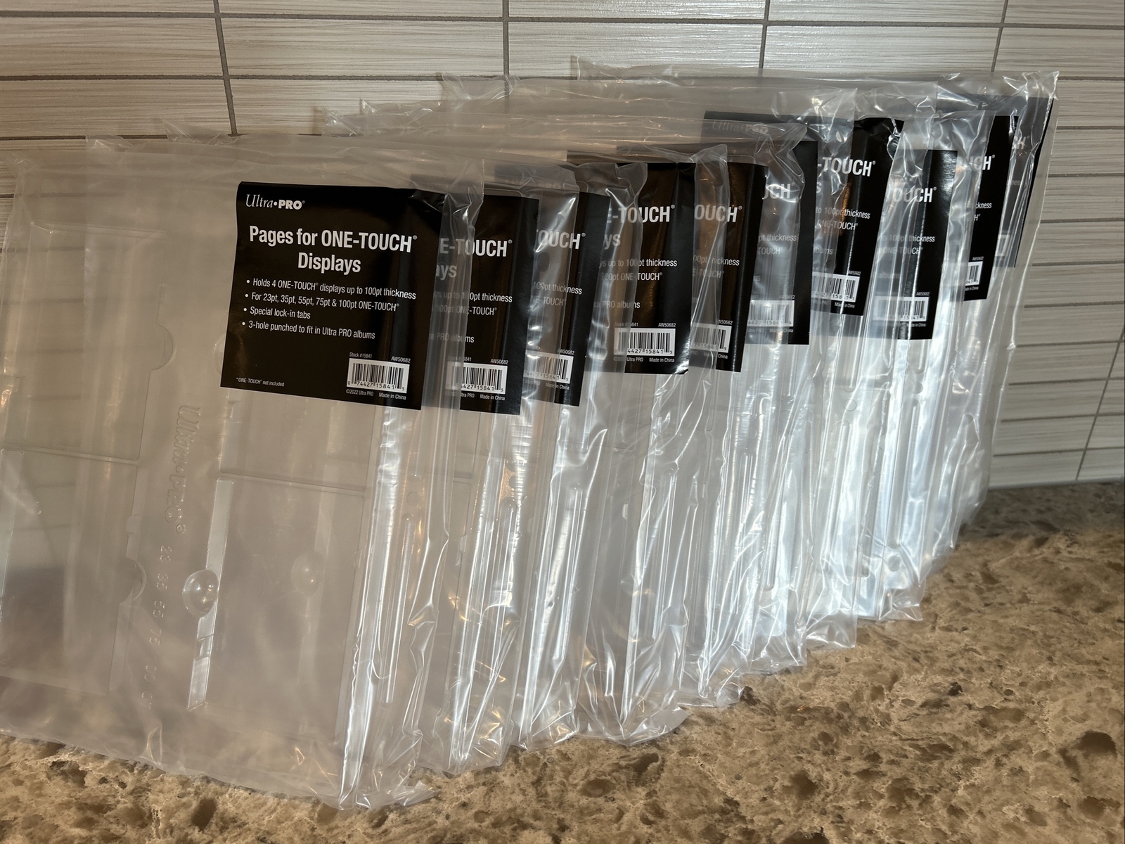 Ultra Pro Pages for One Touch Holders 23pt - 100pt 4 per Page- 10 Pages Total