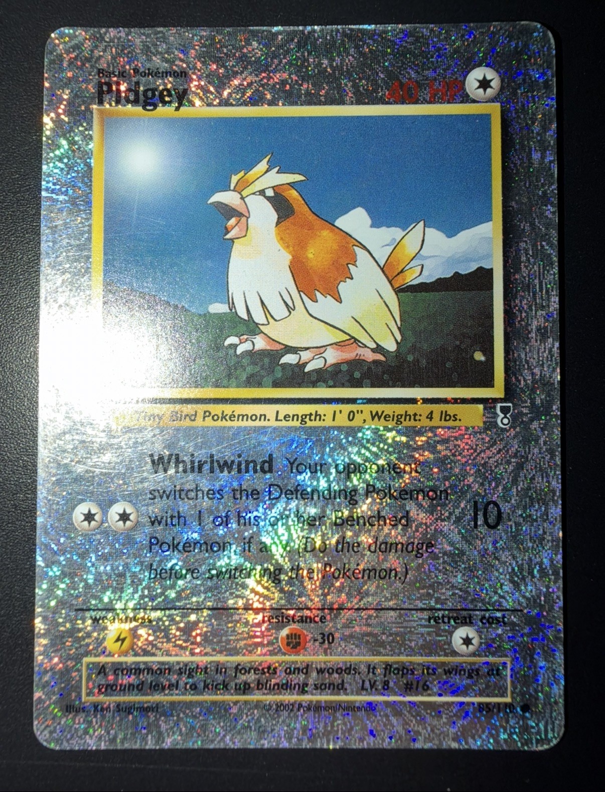 Pokemon Pidgey 85/110 Legendary Collection Reverse Holo Eng 2002 Vintage 