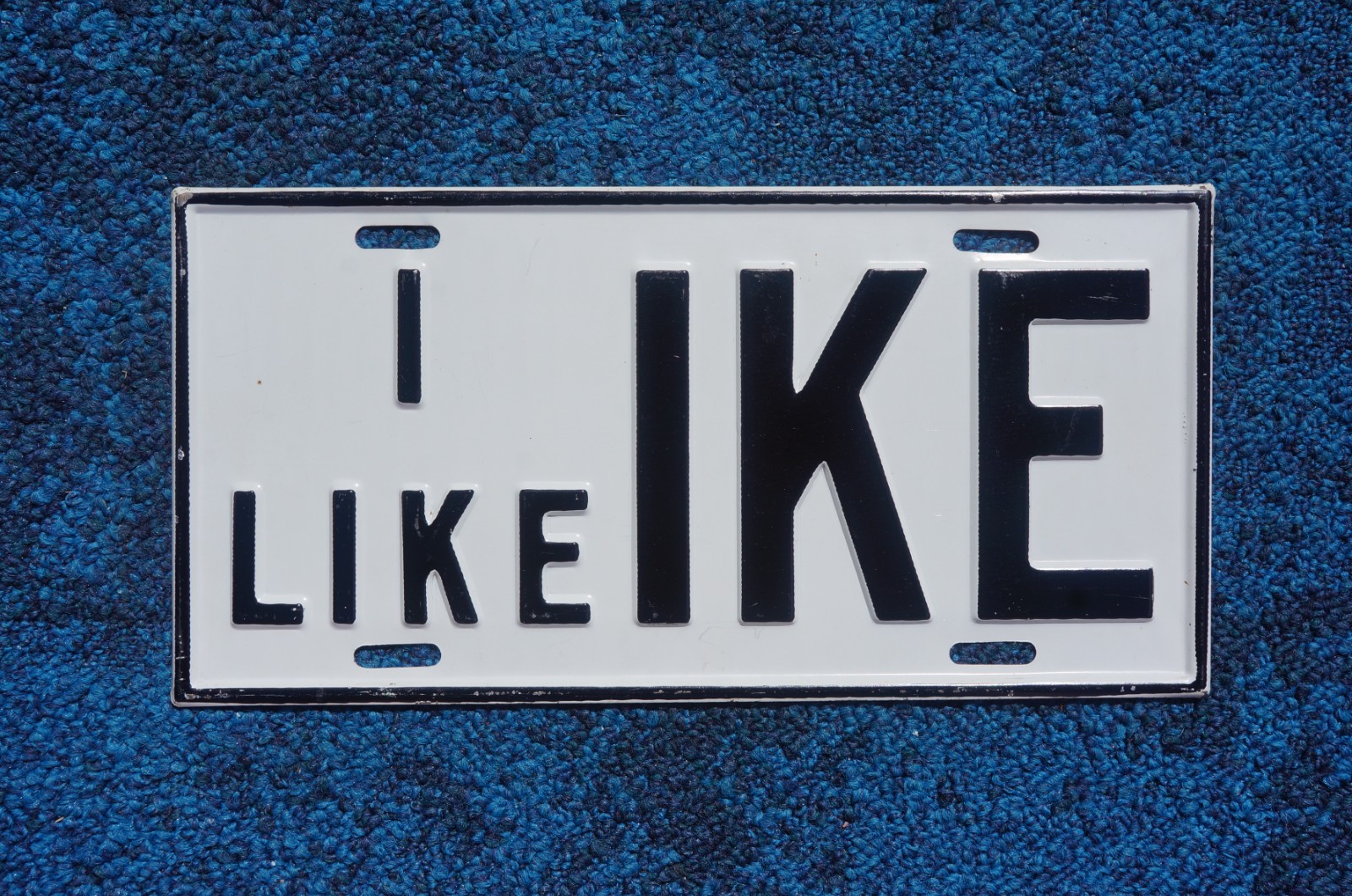 1952 I LIKE IKE Political Campaign License Plate USA