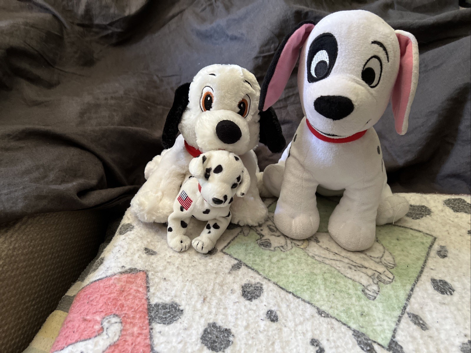Vintage 90s Disney 101 Dalmatians Twin Sheet Comforter Book VHS Plush Bundle 7