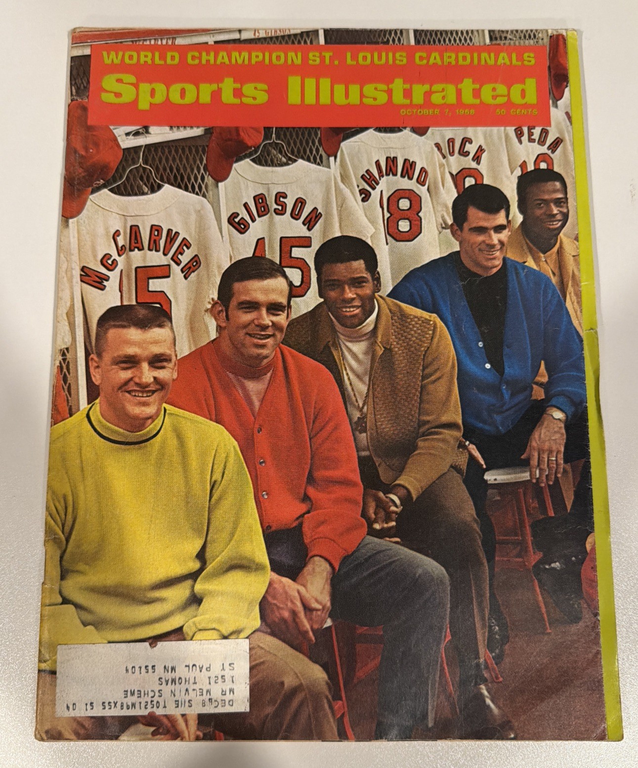Vintage 1968 October Sports Illustrated World Champion St. Louis Cardinals