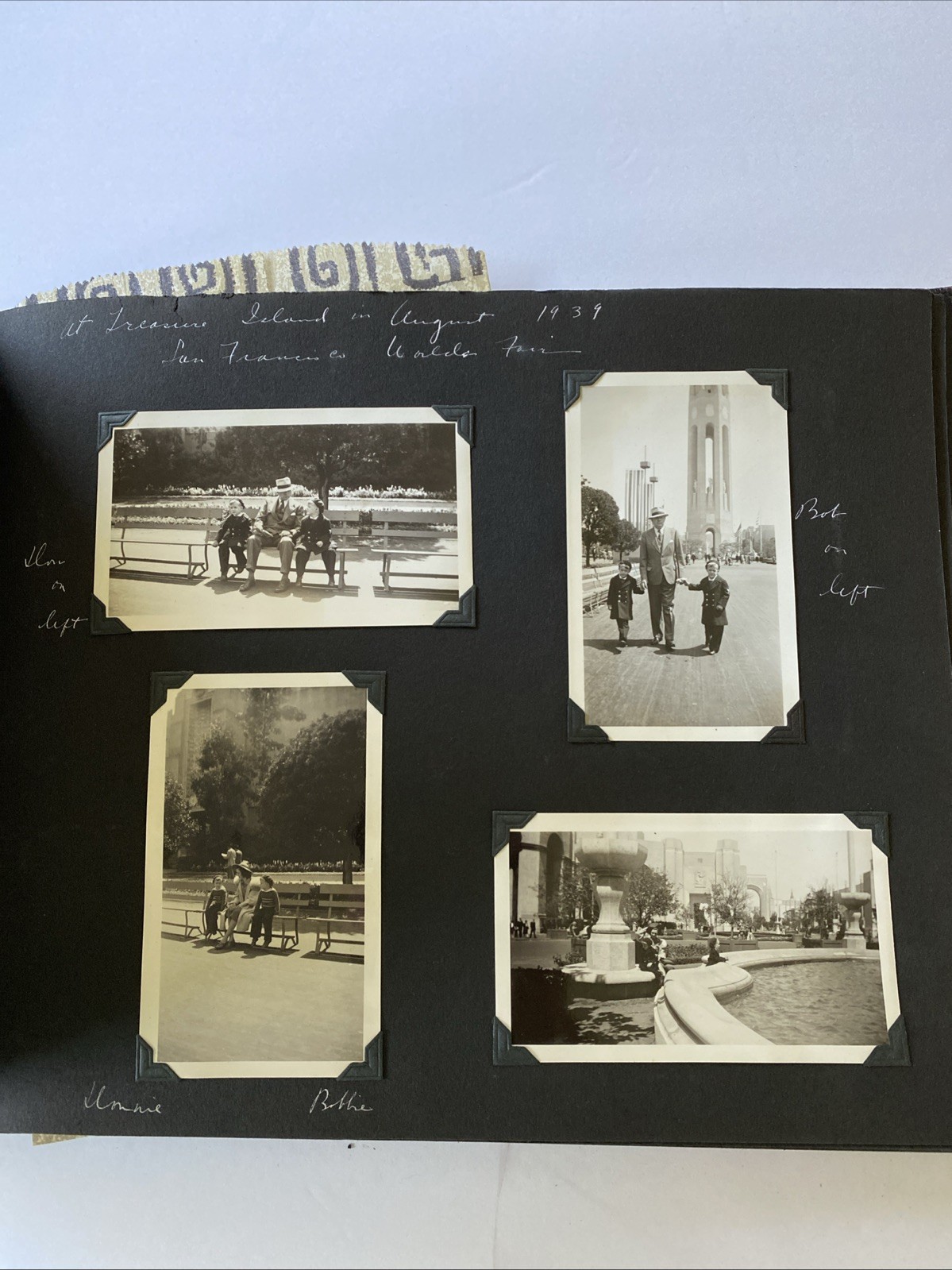 Vintage 1930s Twin Boys Photo Album World's Fair Golden Gate, GGIE Carmel 1939