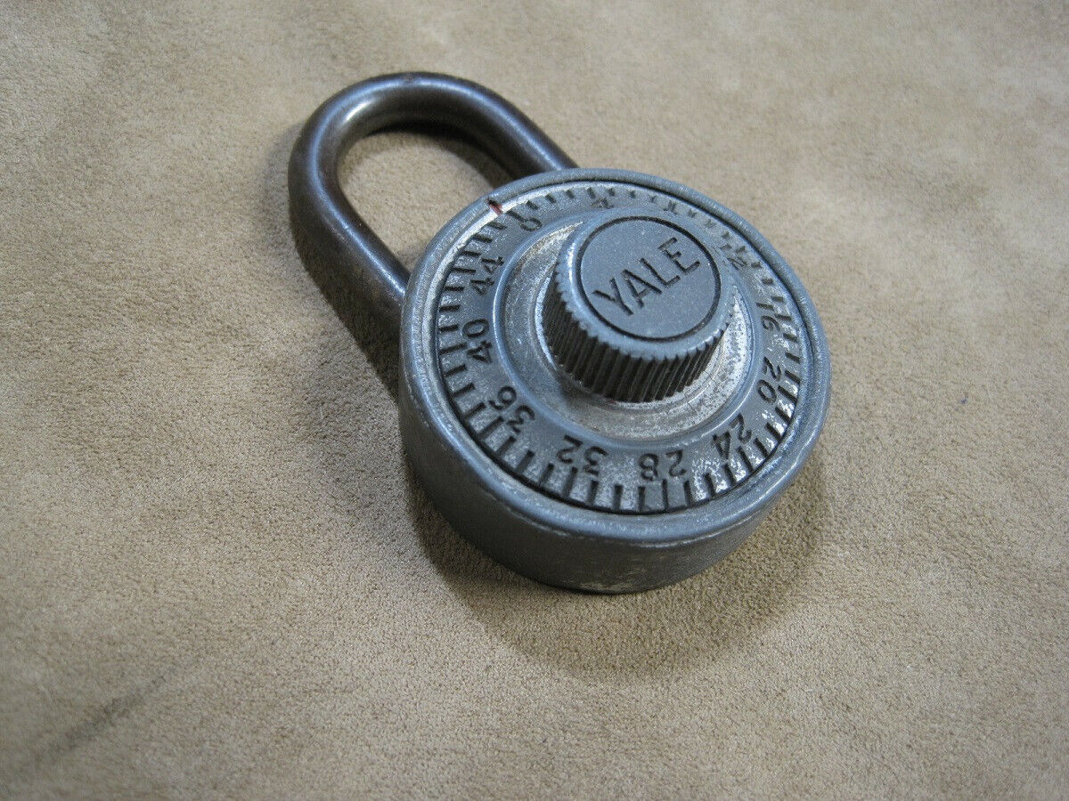 Vintage Yale Lock Combination Padlock. Bike, School, Gym Locker. With Combo.
