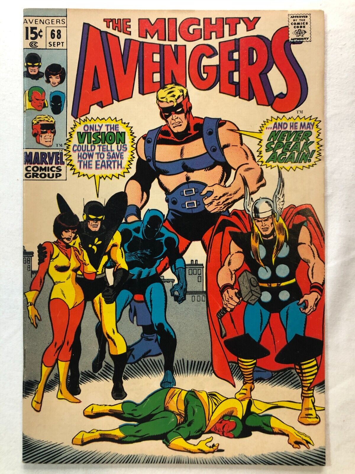 Avengers #68 September 1969 Vintage Silver Age Marvel Comic Excellent Condition