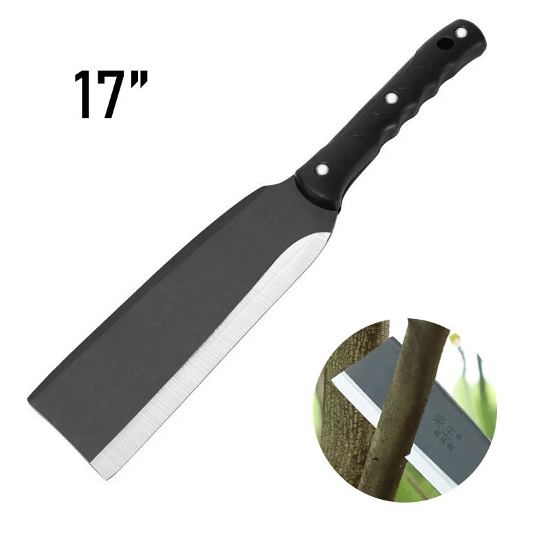 17 inch High Carbon Steel Machete Full Tang Cutting Knife for Camping Hiking New