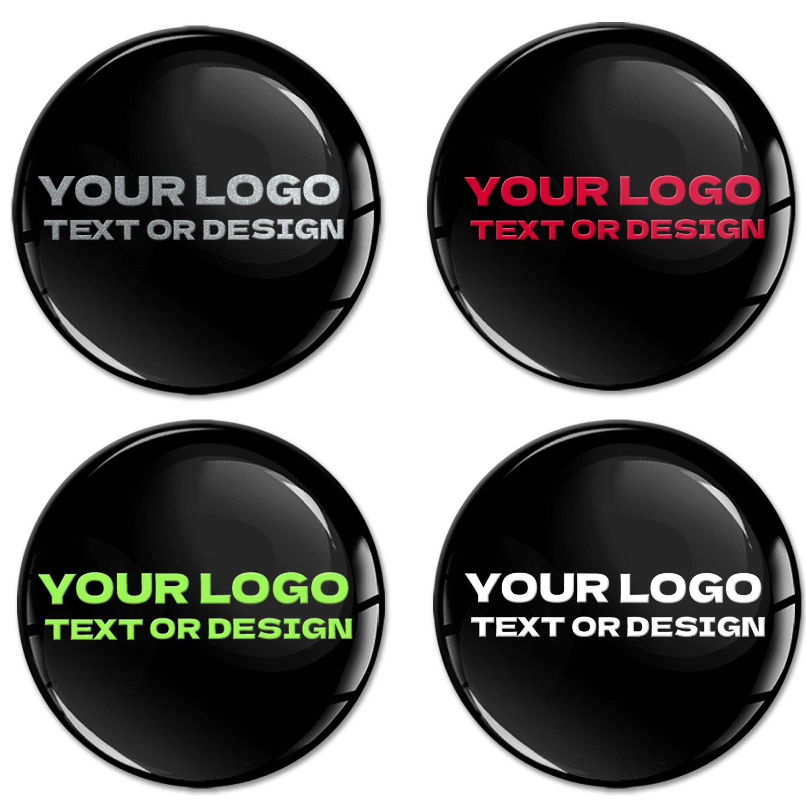 Custom 3D Domed Stickers Personalized Logo Resin Decals Emblems Name Badges