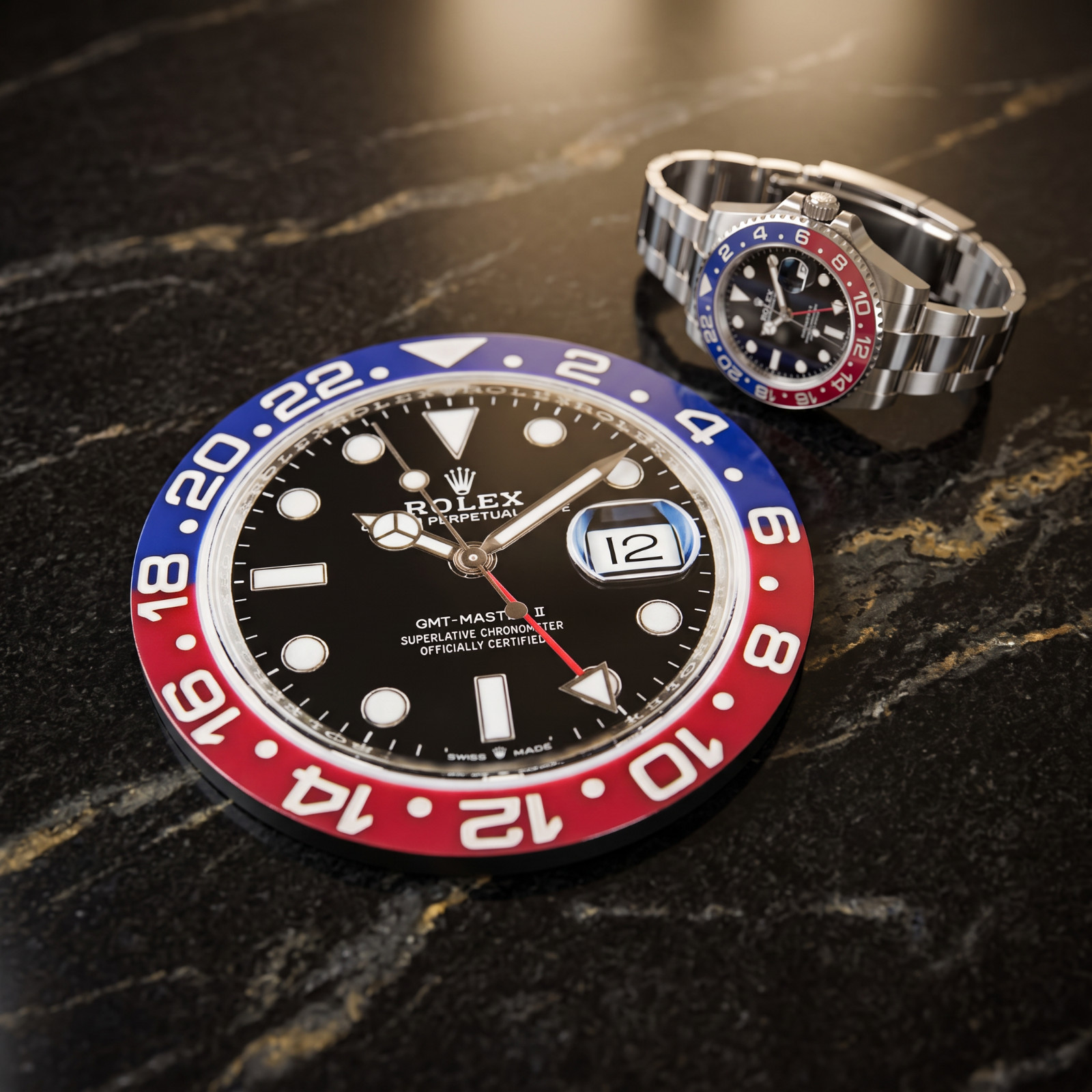 Rolex GMT-Master II Pepsi Watch Coaster Acrylic Drink Coaster Bar Decor
