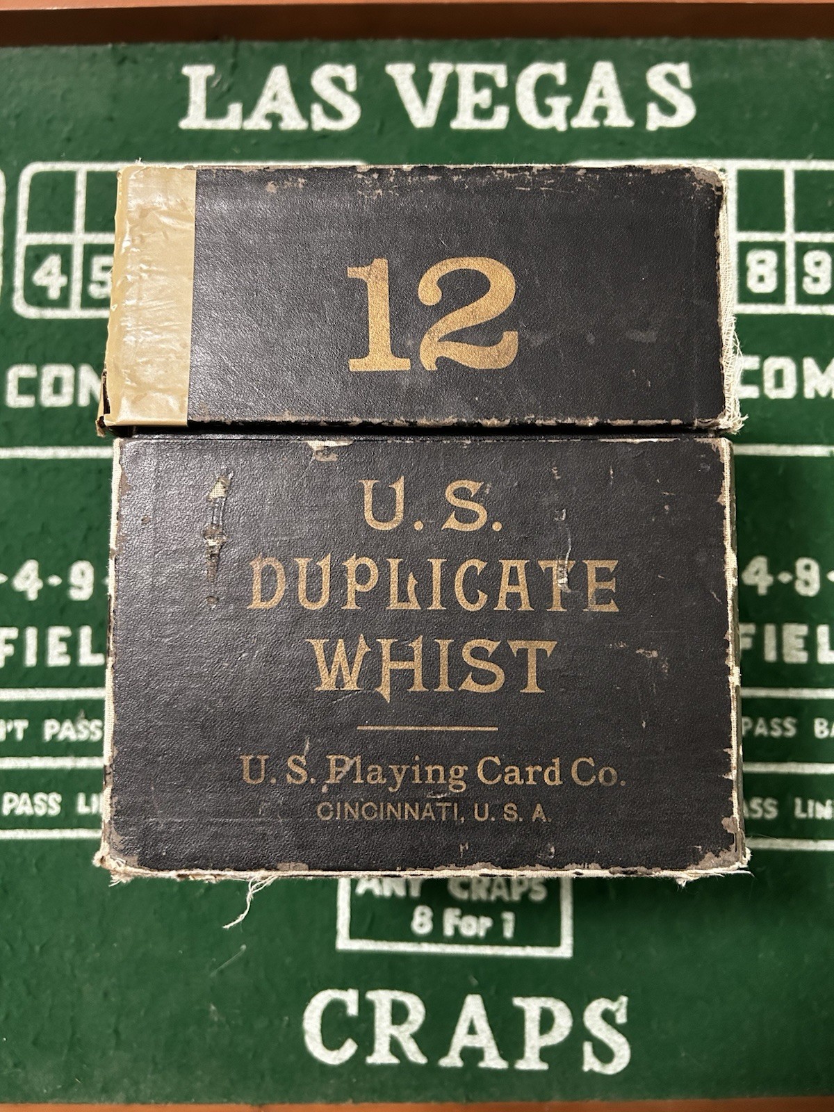 Antique US Duplicate Whist Card Game w Set of 12 Bicycle Playing Cards