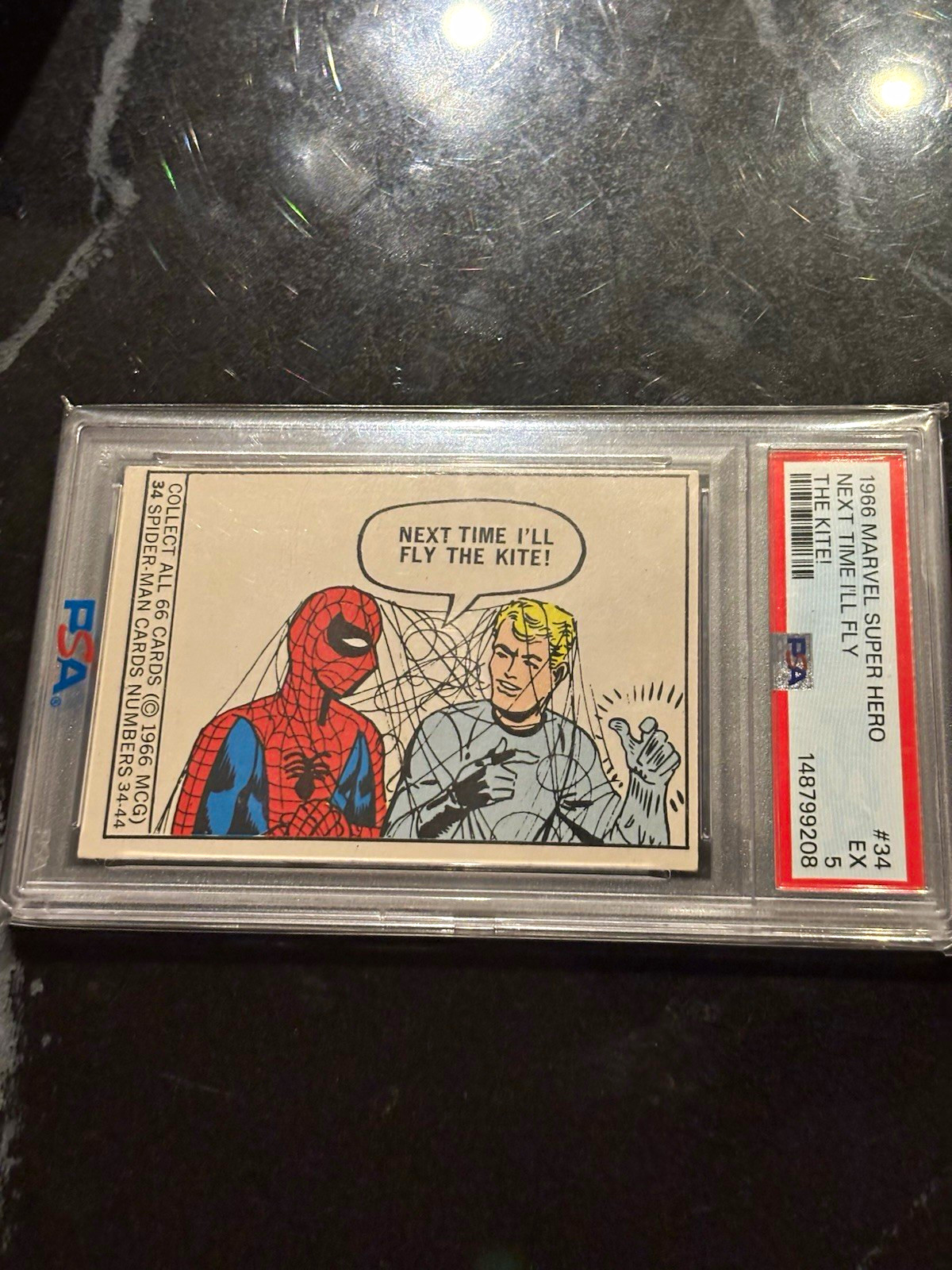 Marvel 1966 Marvel Super Hero Spider-Man Card #34 PSA 5 \