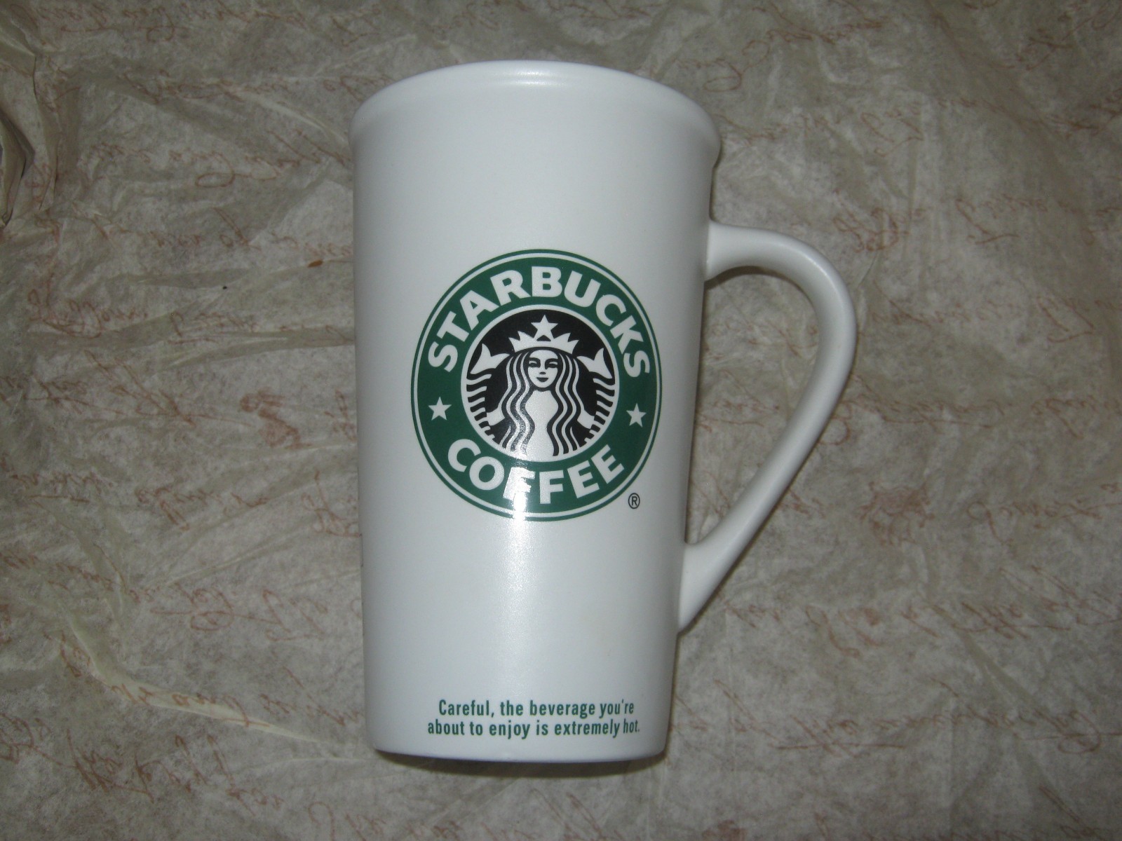 Starbucks To Go Mug Cup  Coffee Company White 2006 Ceramic Replica  NEW