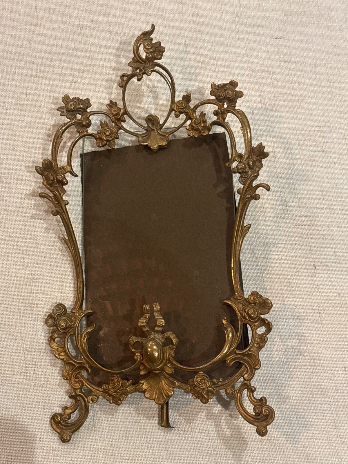 antique French Louis XV bronze frame
