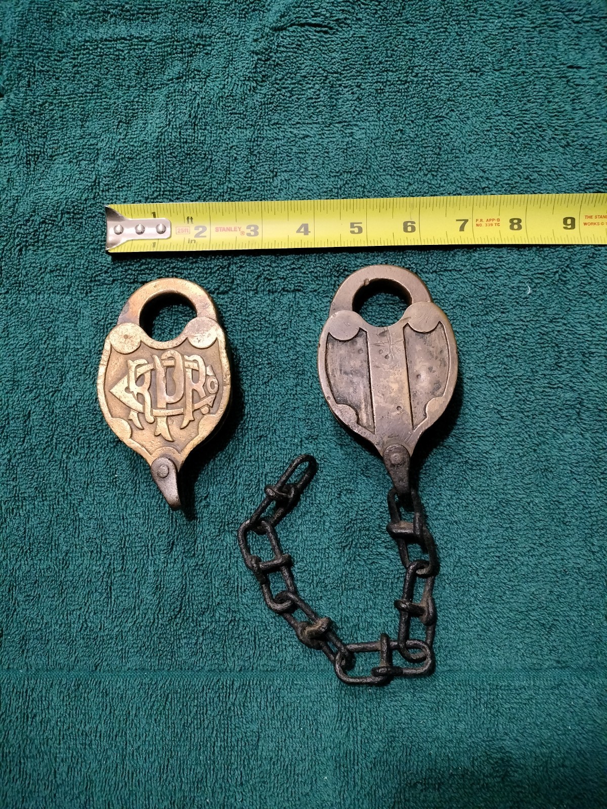 Vintage Antique PRR Pennsylvania Railroad Lock Padlock No Key plus bonus lock