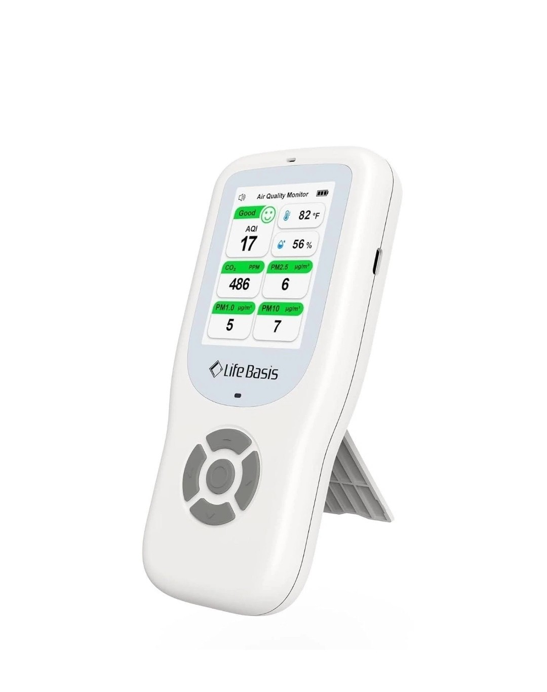Life Basis Air Quality Monitor Indoor, 11-in-1 Air Quality Detector 